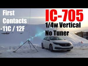 IC-705 on 1/4 wave Vertical, 1 Radial, No Tuner