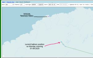 DP0GVN Still Spotting WB6RER Pico Balloon  