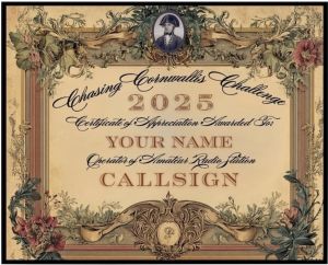 2025 Chasing Cornwallis Challenge + K4A "America250" Semiquincentennial SES