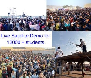 Historic Live ISS Satellite Demo at Pransla, Gujarat amongst 12000 Students!